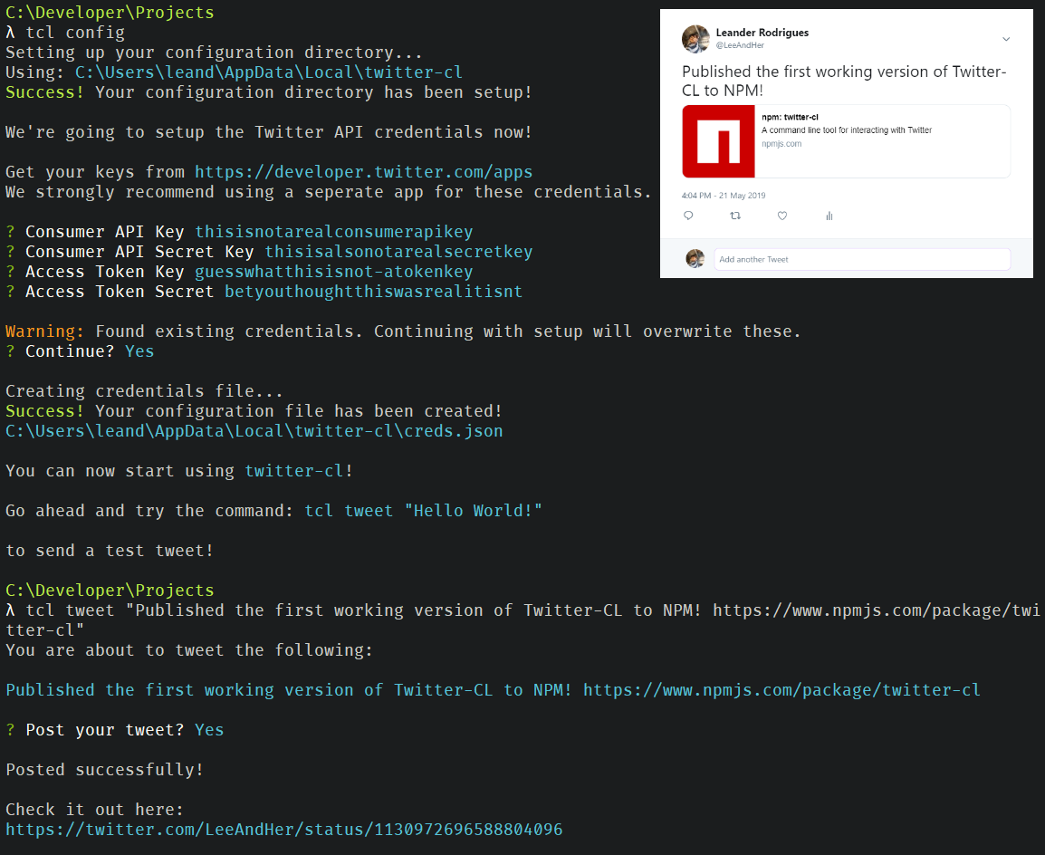 Screenshot of Twitter-CL